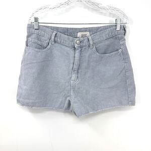 BDG Urban Outfitters Corduroy Cut Off Shorts 31 Gray High Rise Boho Festival